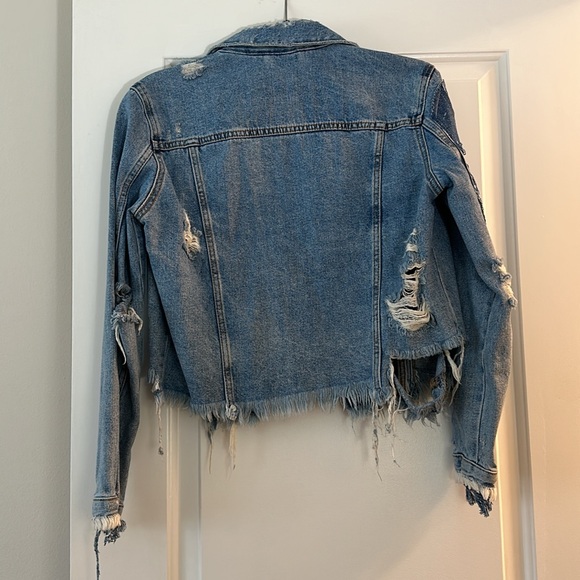 NWT Zara distressed denim jacket - Picture 7 of 7